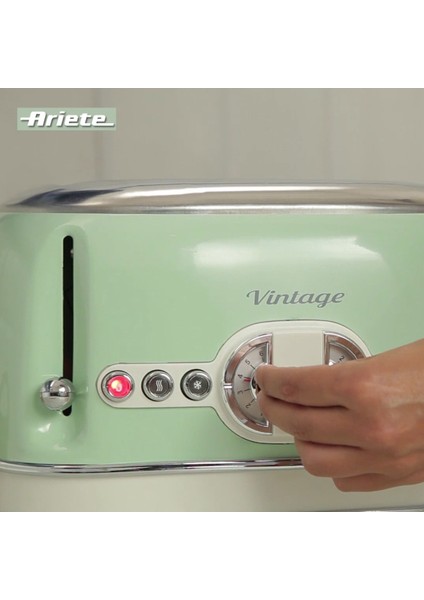 Ariete Vintage İki Hazneli Ekmek Kızartma Makinesi Yeşil