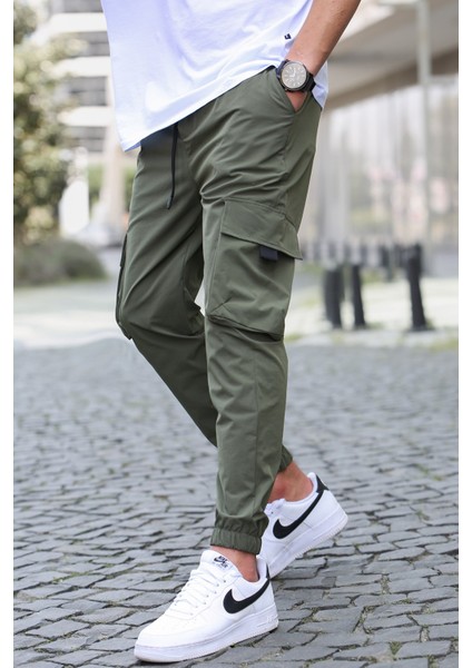 Haki Kargo Cep Erkek Jogger Pantolon 5461