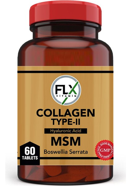 Collagen Type-Iı Hyaluronic Acid Msm Boswellia Serrata 60 Tablet