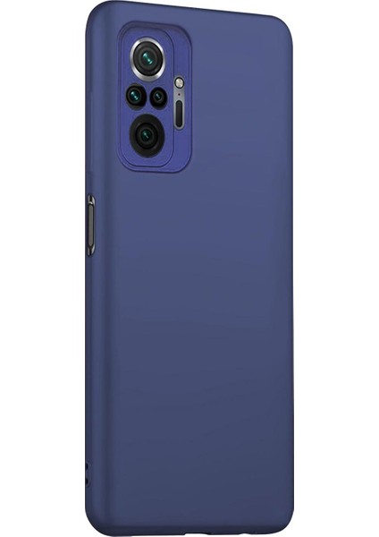 Matte Silicone Xiaomi Redmi Note 10 Pro Max Kılıf Lacivert