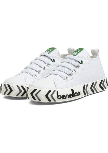 ® | BN-30640 - 3394 Beyaz Siyah - Çocuk Spor Ayakkabı