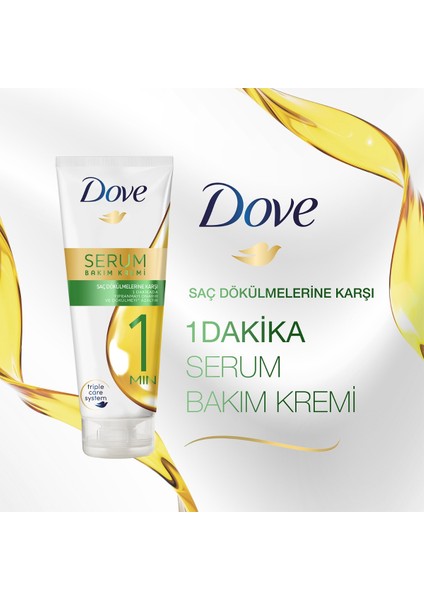 1 Minute Serum Saç Bakım Kremi Saç Dökülmelerine Karşı 170 ml X2 Adet