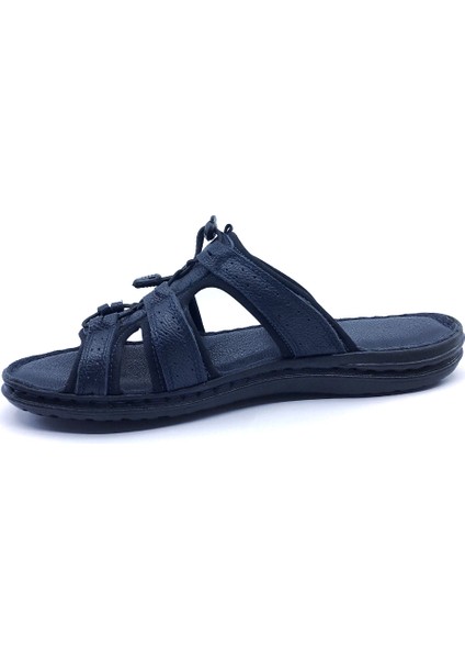 Dr.hoşnut Larcivert %100 Deri Orto Pedi Erkek Terlik fırsatları