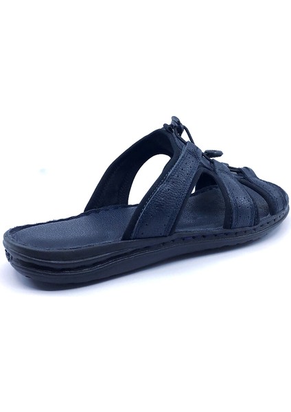 Dr.hoşnut Larcivert %100 Deri Orto Pedi Erkek Terlik indirimleri