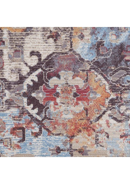 Halı Şönil Dokuma Pamuk Taban Halı Kilim Yolluk Dekoratif Dijital Baskı Halı Yıkanabilir (60X100)+(50X60) cm