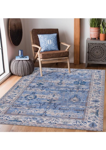 Halı Şönil Dokuma Pamuk Taban Halı Kilim Yolluk Dekoratif Dijital Baskı Halı Yıkanabilir 100 x 350 cm