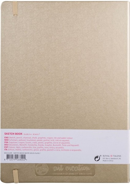 Art Creation Sketchbook White Gold 21X30CM 140GR 80 Yaprak