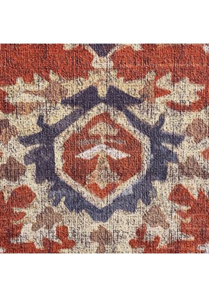 Halı Şönil Dokuma Pamuk Taban Halı Kilim Yolluk Dekoratif Dijital Baskı Halı Yıkanabilir (60X100)+(50X60) cm