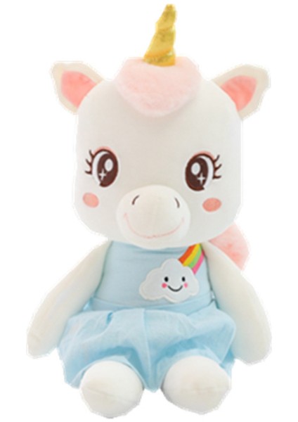 1 Adet 35 cm. Süper Yumuşak Unicorn Peluş Oyuncak Bebek Oyuncakları Yatay Doldurulmuş Oyuncak (Yurt Dışından)