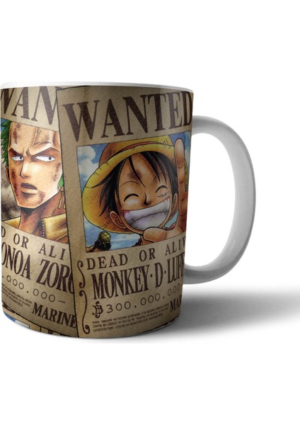 One Piece - Luffy's Crew Wanted Kupa Bardak Model 1