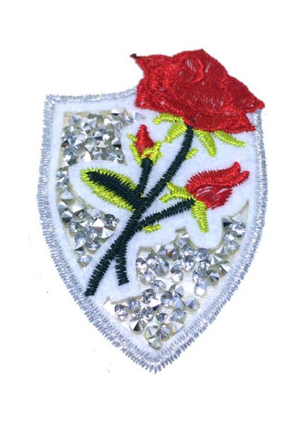 Gül Arma Taşlı Patch- Yapıştırma