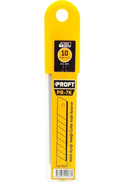 Maket Bıçak Yedeği 18MM (10 Adet)