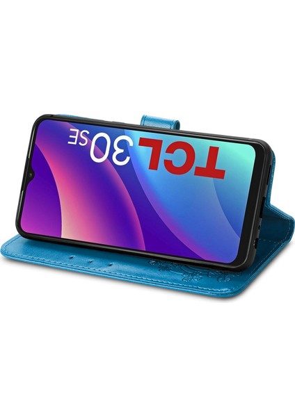 Tcl 30 Se Mavisi Için Dört Yapraklı Toka Kabartmalı Deri Çanta fırsatları