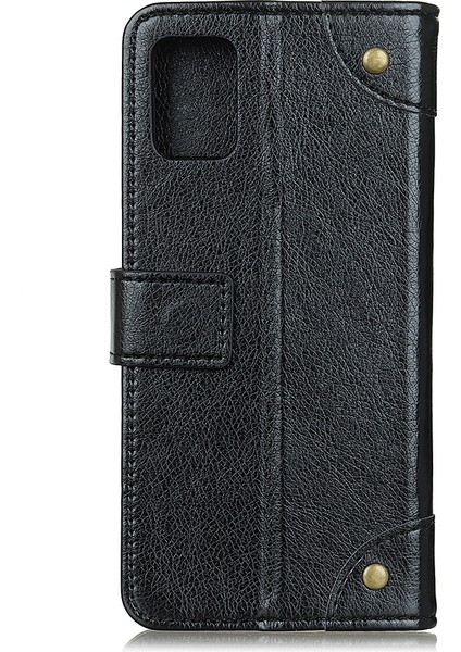 Htc Desire 21 Pro 5g Bakır Toka Nappa Doku Kılıfı Siyah