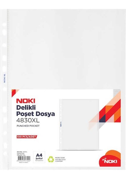 Poşet Dosya Ekonomik 100'LÜ A4 4830-ECO
