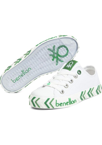 ® | BN-30635-3374 Beyaz Yesil - Çocuk Spor Ayakkabı indirimleri