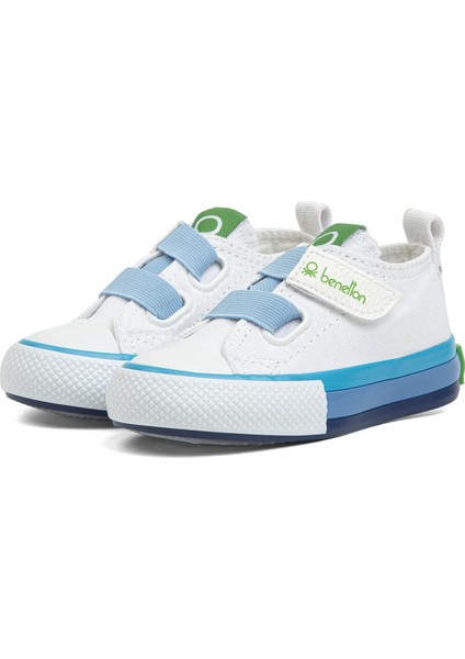 ® | BN-30648 - 3394 Beyaz Mavi - Çocuk Spor Ayakkabı