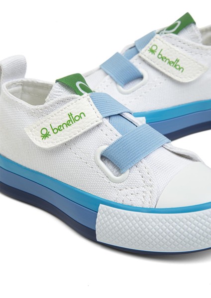 ® | BN-30648 - 3394 Beyaz Mavi - Çocuk Spor Ayakkabı
