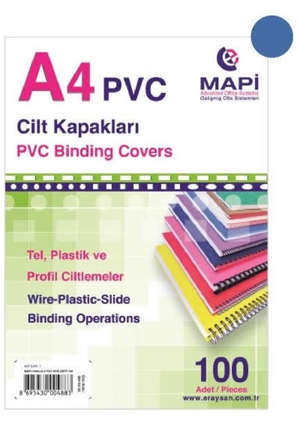 A4 Cilt Kapak Ppe Beyaz 300 Mikron 100 Adet
