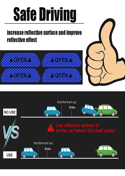 Kapı Ikaz Reflektörlü Sticker Oto Aksesuar Oto Sticker fırsatları