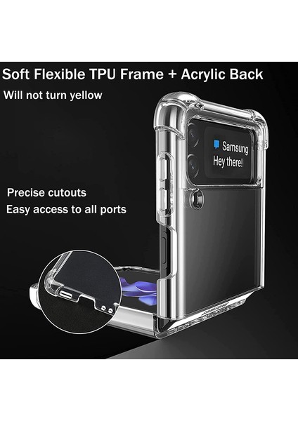Samsung Galaxy Z Flip 3 Kılıf Antishock Korumalı Silikon Renksiz modelleri