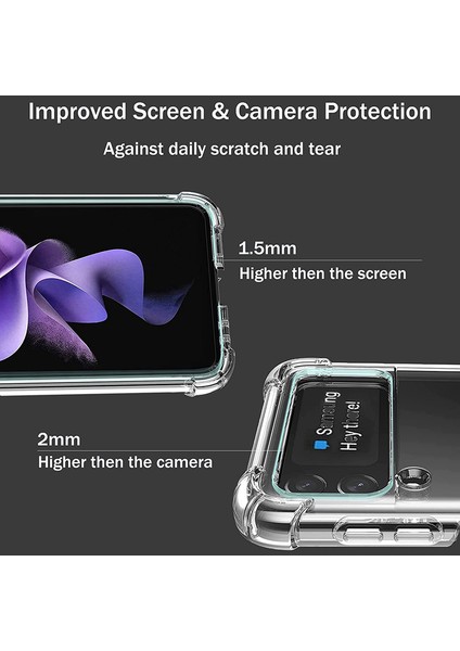 Samsung Galaxy Z Flip 3 Kılıf Antishock Korumalı Silikon Renksiz fırsatları