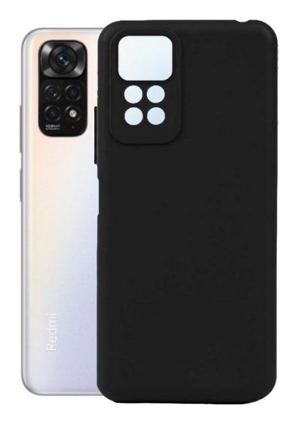Xiaomi Redmi Note 11S Global Kılıf Mat Kamera Korumalı Premier Mat Silikon Siyah
