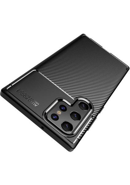 Casestreet Samsung Galaxy S22 Ultra Kılıf Negro Karbon Korumalı Silikon Lüx Lacivert fiyatları