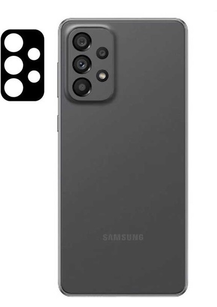 Casestreet Samsung Galaxy A73 5g Kamera Lens Koruyucu Cam Siyah