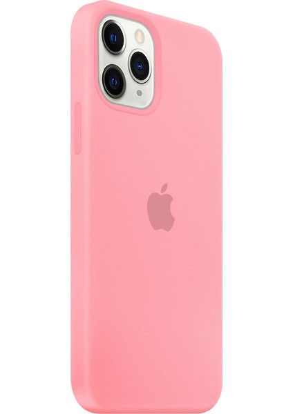 Apple iPhone 11 Pro Silikon Kılıf Logolu Lansman Kılıf -Açık Pembe