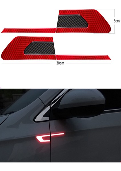 Oto Sticker Reflektörlü Yan Kapı Yapıştırma Oto Aksesuar
