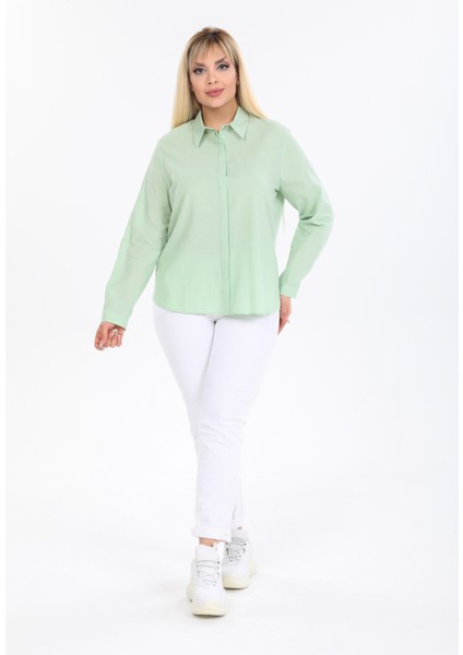 Büyük Beden Pamuk Gömlek modelleri