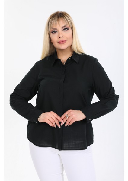 Büyük Beden Pamuk Gömlek