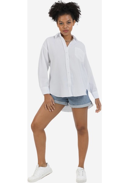 Kırık Beyaz Boyfriend Gömlek fiyatları