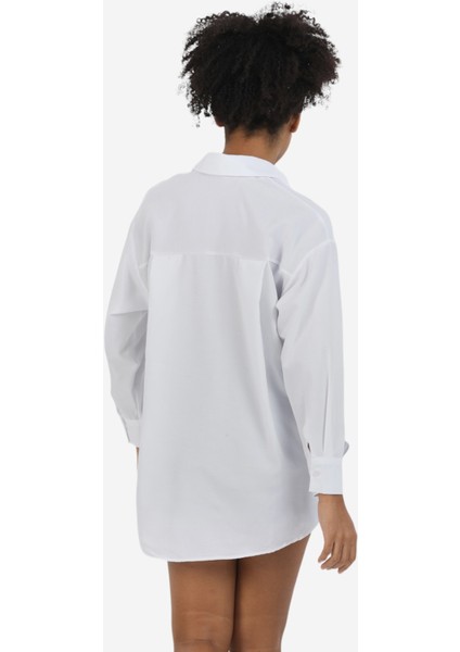Kırık Beyaz Boyfriend Gömlek indirimleri