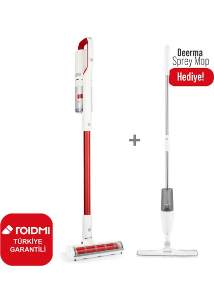 Xiaomi Roidmi S1 Special Kablosuz Şarjlı Dikey Süpürge+Deerma Sprey Mop Hediyeli