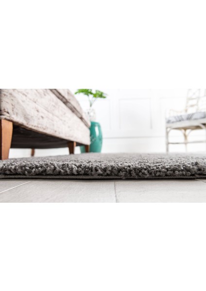 Solid Shaggy Makine Halısı 4371G Gri 150 cm x 230 cm Dikdörtgen fırsatları