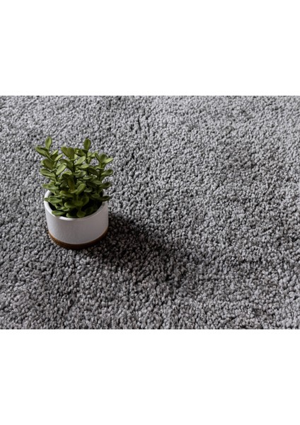 Solid Shaggy Makine Halısı 4371G Gri 150 cm x 230 cm Dikdörtgen indirimleri
