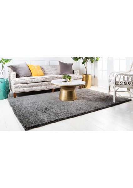 Solid Shaggy Makine Halısı 4371G Gri 180 cm x 275 cm Dikdörtgen modelleri