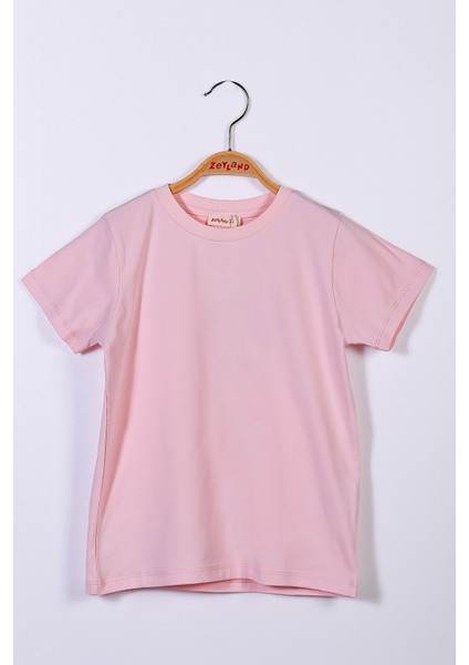 Pembe Kız Bebek Basic T-Shirt (9AY-4YAŞ)
