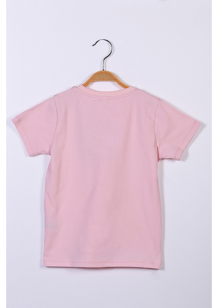 Pembe Kız Bebek Basic T-Shirt (9AY-4YAŞ)