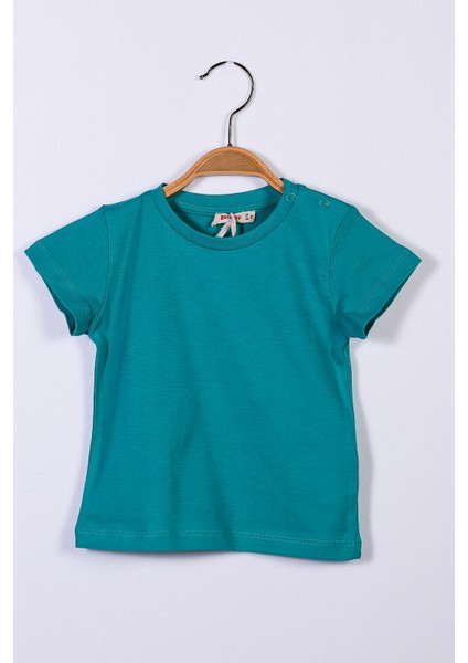 Yeşil Unisex Bebek Basic T-Shirt (9AY-4YAŞ)