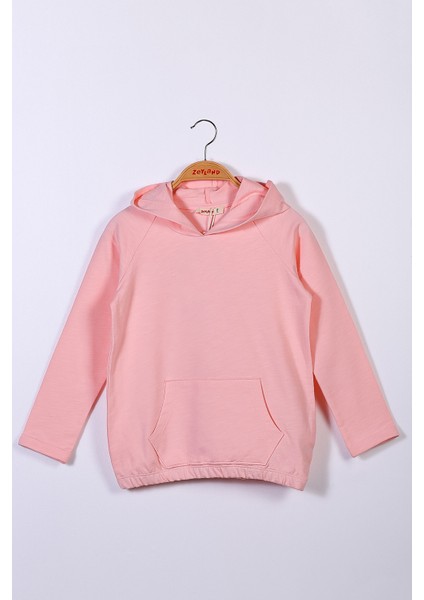 Kız Çocuk Kapüşonlu Sweatshirt (12AY-6YAŞ)