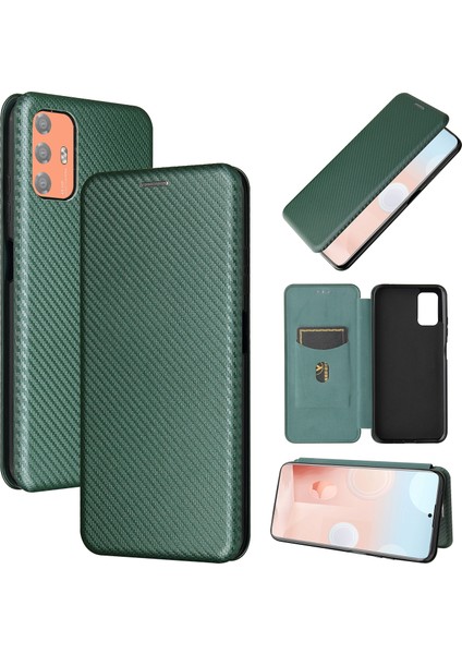 Htc Desire 21 Pro Karbon Fiber Tpu Pc Pu Kılıf Yeşil (Yurt Dışından)