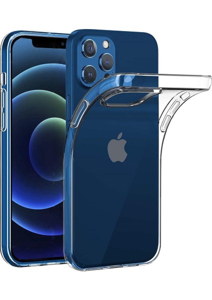 Apple iPhone 12 Pro Uyumlu Kılıf A+ Şeffaf Lüx Süper Yumuşak 0.3mm Ince Süper Silikon