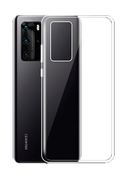 wowacs Huawei P40 Uyumlu Kılıf A+ Şeffaf Lüx Süper Yumuşak 0.3mm Ince Süper Silikon