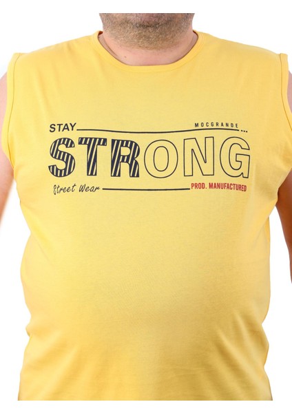Erkek Büyük Beden T-Shirt Bis Yaka Strong Hardal 22127-3-STD fiyatları