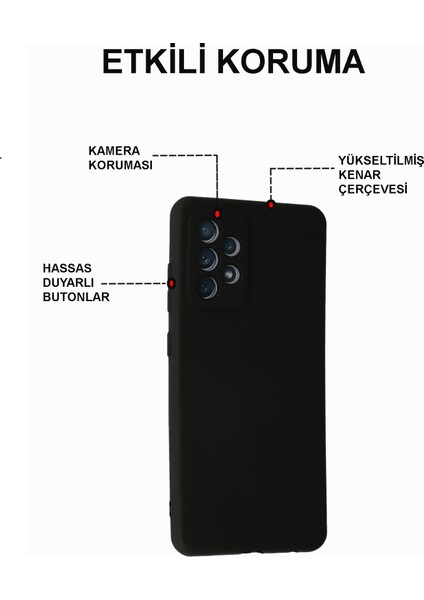 Samsung Galaxy A53 5g Kapak Mat Siyah Yumuşak Silikon Kılıf modelleri
