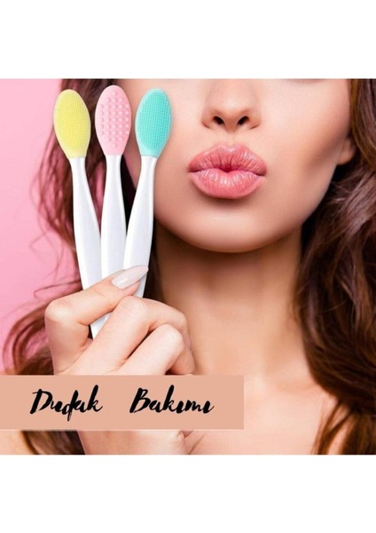 2 Adet Dudak Fırçası Peeling Temizleyici Çift Yönlü Fırça
