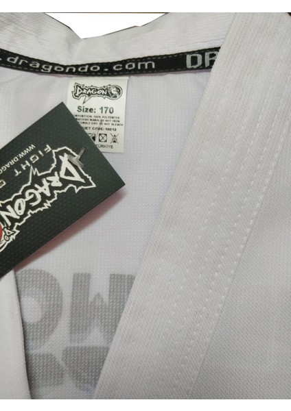 10012 Fitilli Kumaş Beyaz Yaka Taekwondo Elbisesi fırsatları